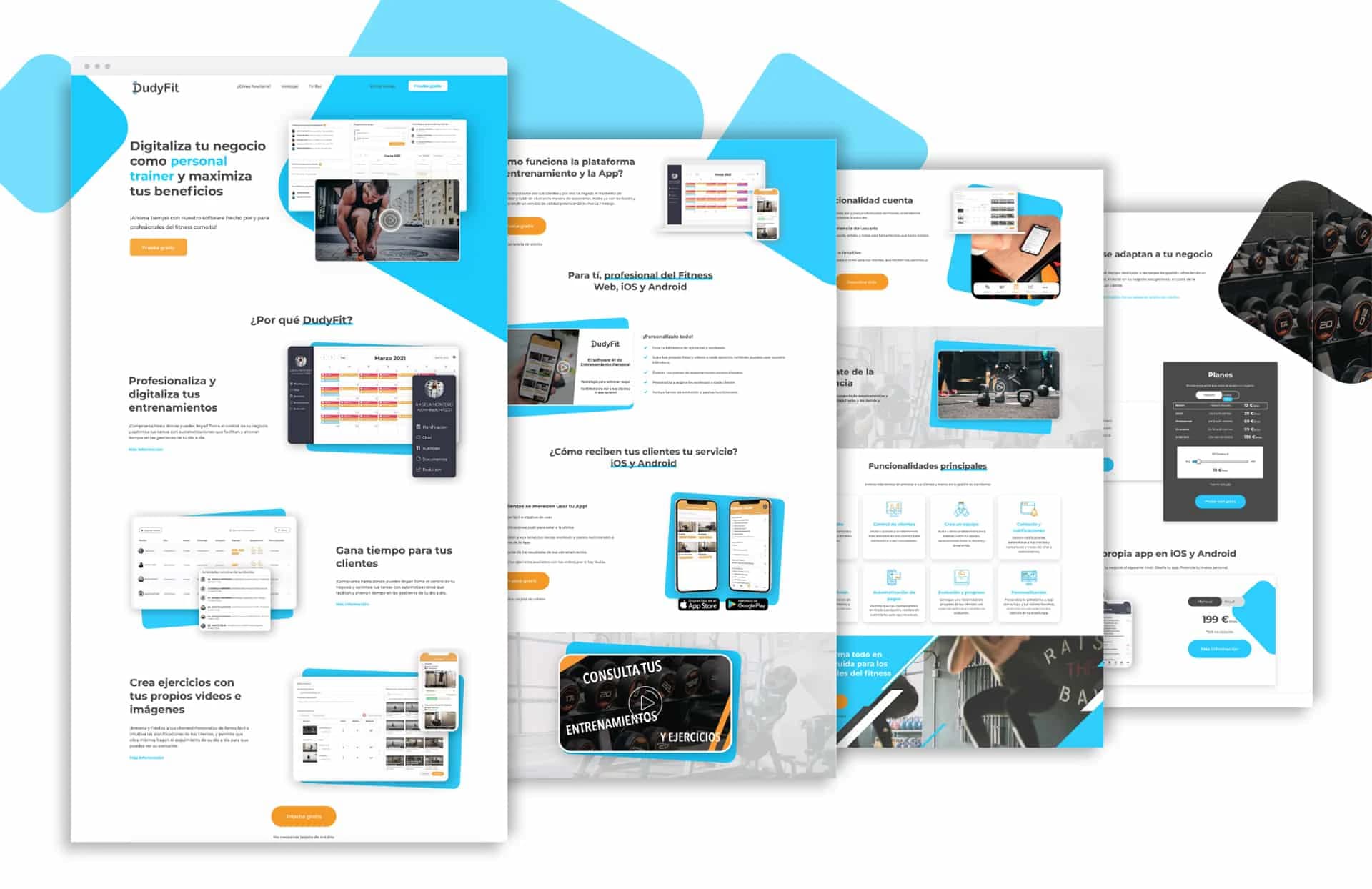 Diseño web realizado para DudyFit