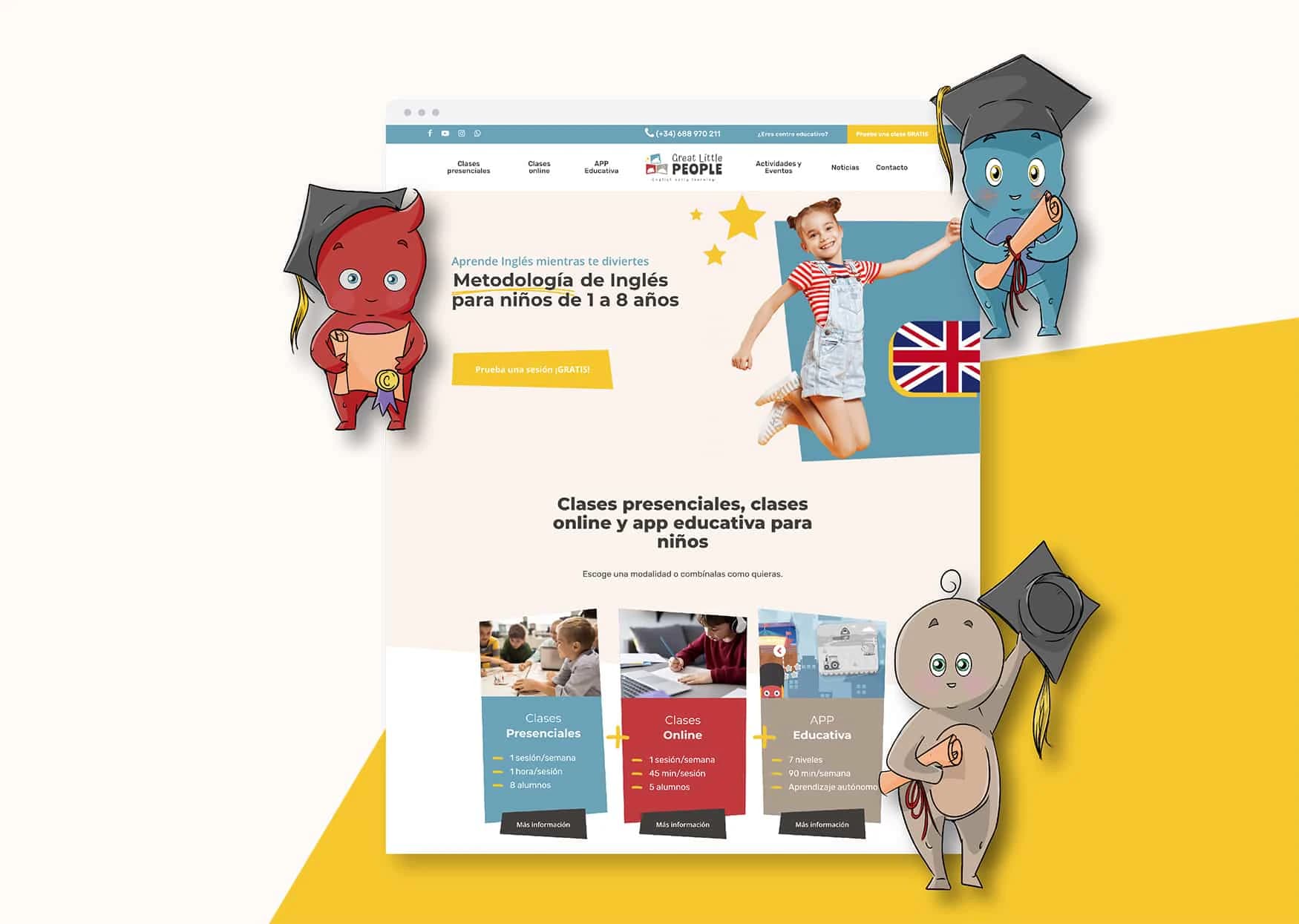 Diseño web realizado para Great Little People
