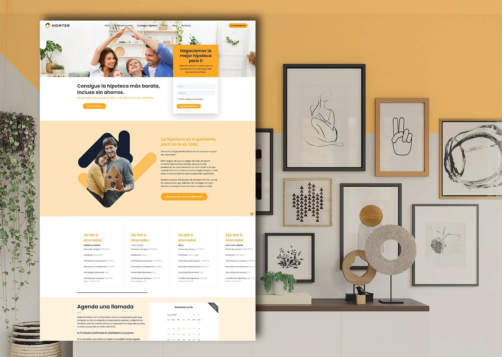 Diseño web realizado para Homter