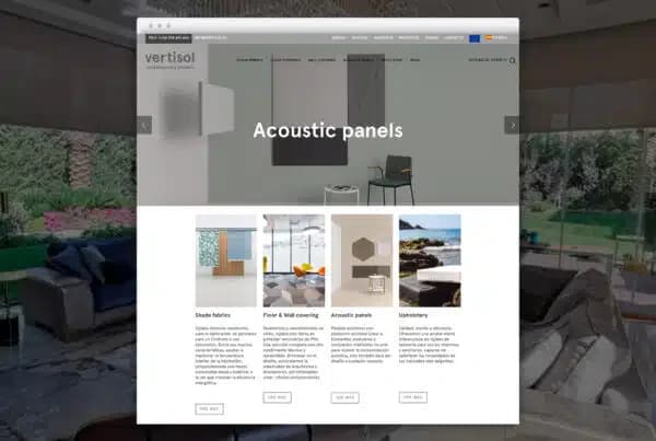 Web de Vertisol con su catálogo de soluciones y materiales